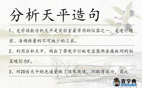 分析天平造句