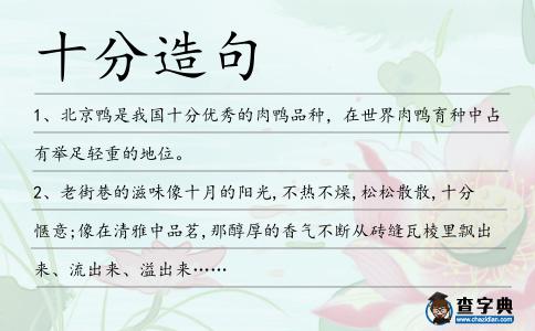 十分造句