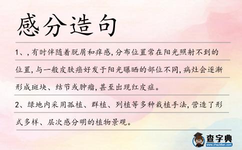 感分造句