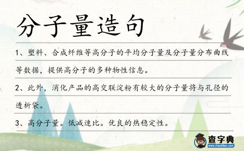 分子量造句