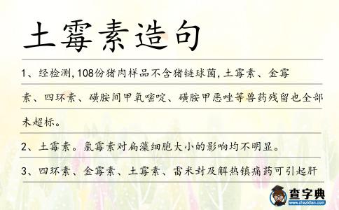 土霉素造句