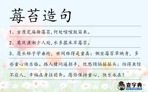 莓苔造句