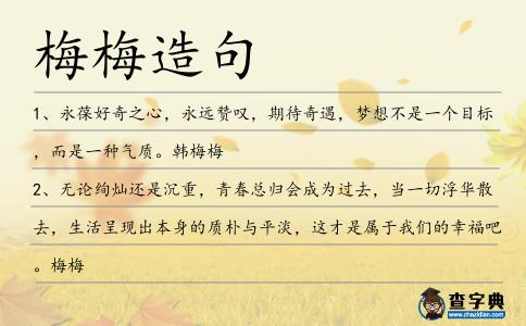 梅梅造句