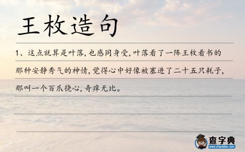 王枚造句