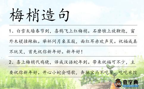梅梢造句