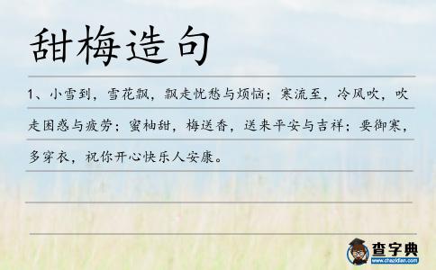 甜梅造句