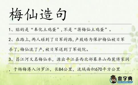 梅仙造句