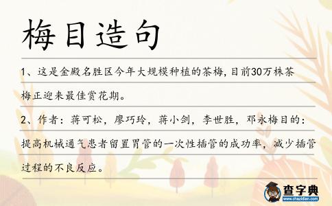 梅目造句