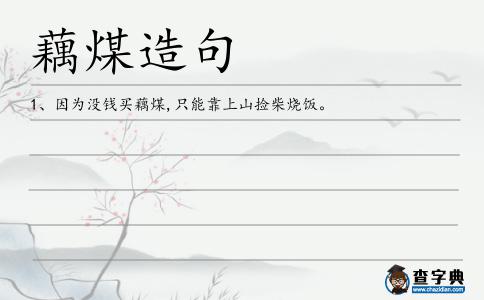藕煤造句