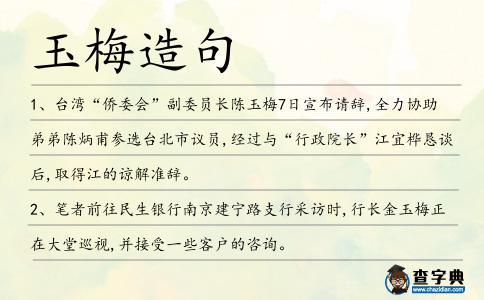 玉梅造句