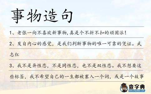 事物造句