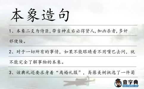 本象造句