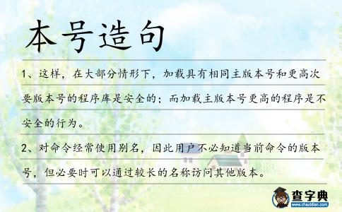 本號(hào)造句