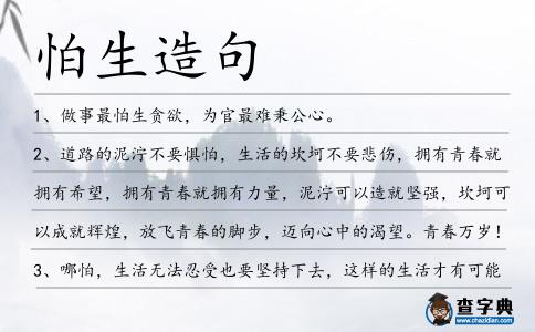 怕生造句