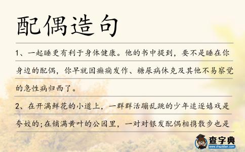 配偶造句
