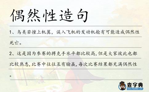 偶然性造句