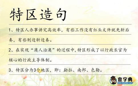 特區造句