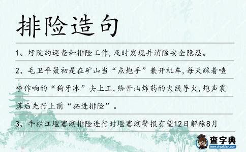 排險造句