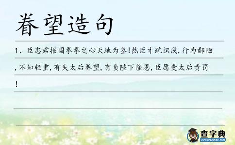 眷望造句