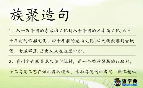 族聚造句