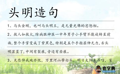 頭明造句