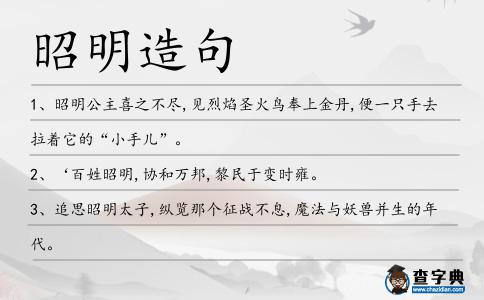 昭明造句