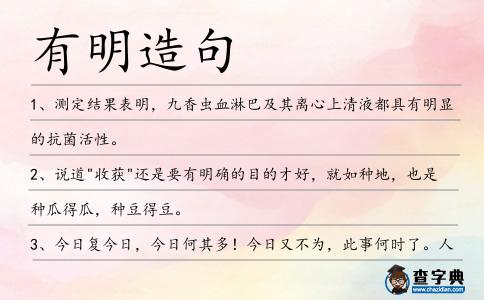 有明造句