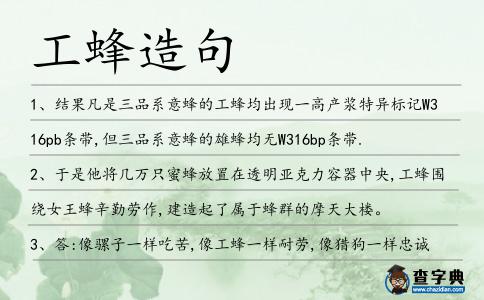 工蜂造句