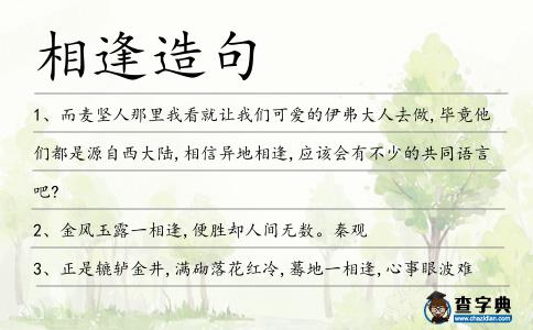 相逢造句