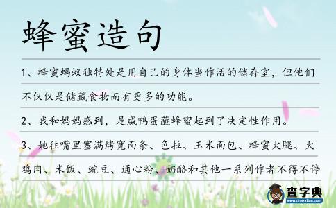 蜂蜜造句
