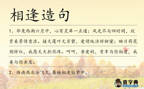 相逢造句