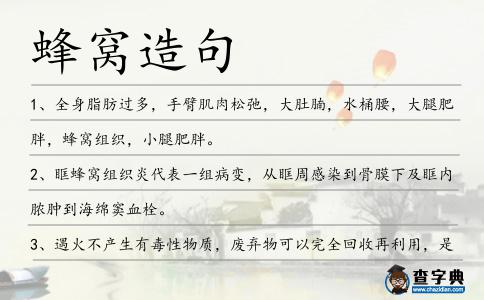 蜂窩造句