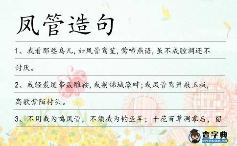 鳳管造句