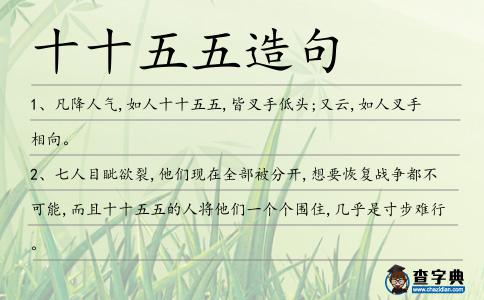 十十五五造句