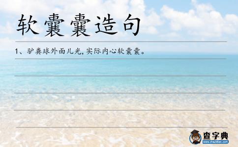 軟囊囊造句
