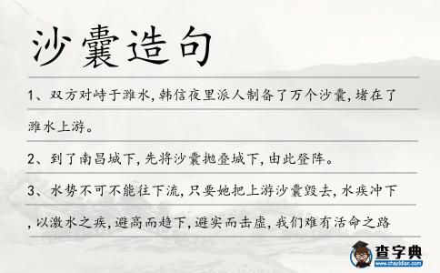 沙囊造句