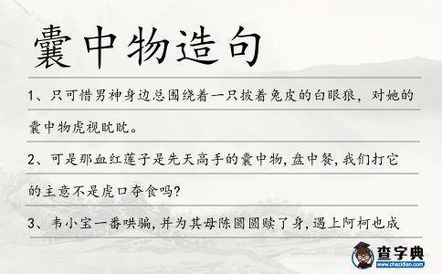 囊中物造句