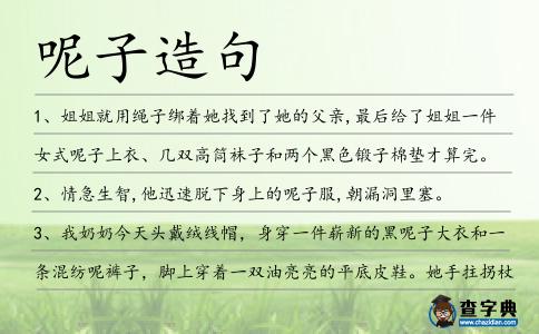 呢子造句