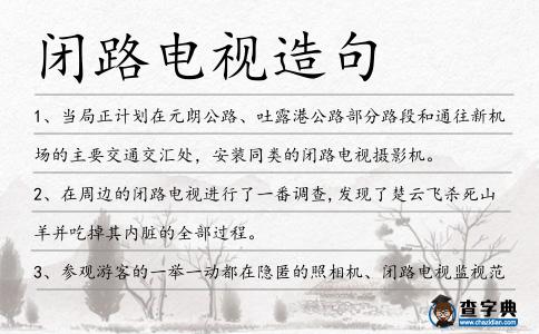 閉路電視造句