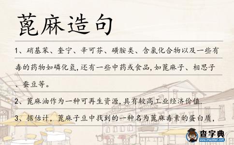 蓖麻造句