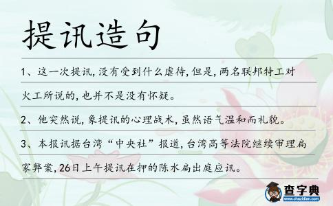 提訊造句