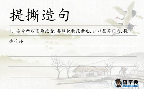 提撕造句