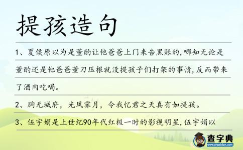 提孩造句