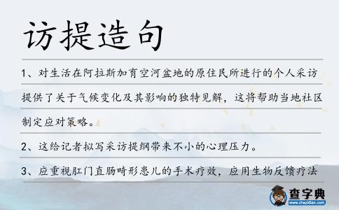 訪提造句