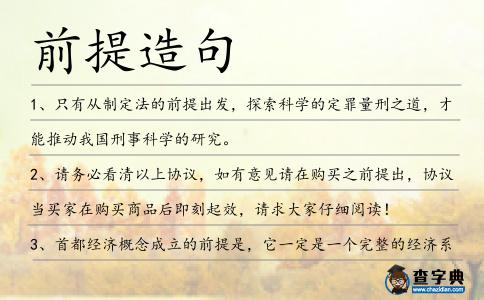 前提造句