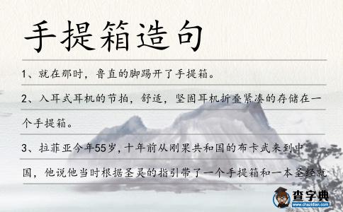 手提箱造句
