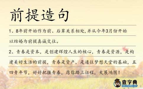 前提造句