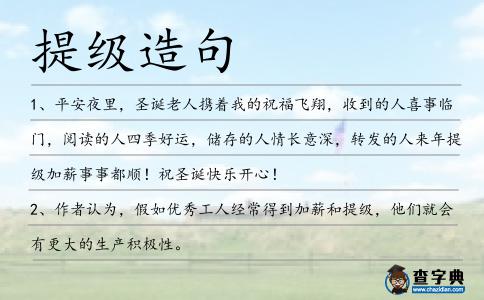 提級造句