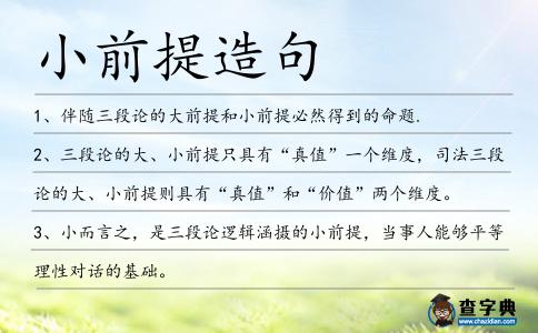 小前提造句