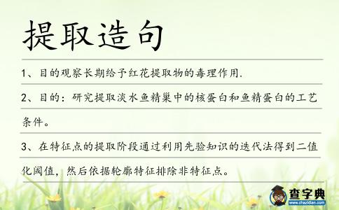提取造句